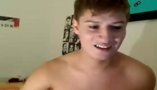 Hot gay twink enjoys on cam