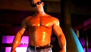 Jake Butler Flexing and Posing In Front Of The Fireplace