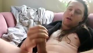 Long Haired Twink Cums in His Mouth