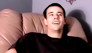 Thick throbbing cock amateur jerks off in homemade solo