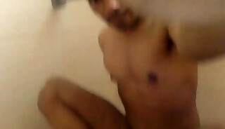 My house was packed with people so I quietly jerked my cock and busted TWO creamy loads!