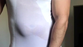 wet t-shirt on a big hunk