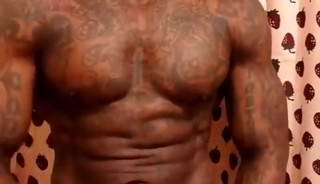Big Black Cock Worship Hallelujah Johnson - Tall Tattooed Dark Chocolate BBC Cumshot