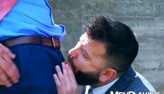 Hunk Joe Gillis hires Leo Grin as party planner and fuck buddy
