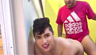 Cruising I Fuck My Neighbor's Tight Gay Ass Bareback and Fill Him with Cum