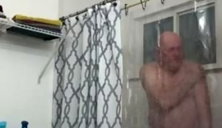 Taking a shower