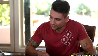 Straight guy having first time gay sex with his brother's friend