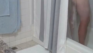 Beary Caught having a Shave, Stroke & Hot Shower