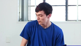Horny twink teases his old stepdaddy with his bare body