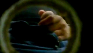 Wanking Guy Gets Peeped On Through The Hole