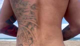 hot muscle jock sucking cock at the beach