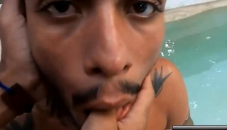 Gay Latino Sex in the Pool