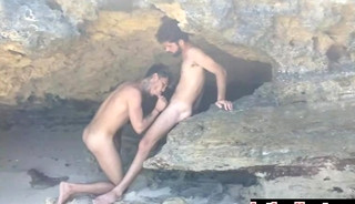 Hairy Latino Bareback on the island