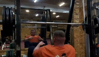 Pro IFBB Russian Butt BB Romeo Naked Gym Workout & Horny JO