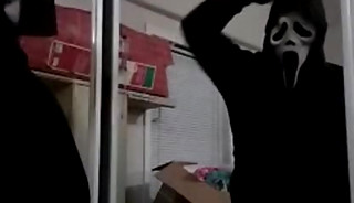 Ghostface Cosplayer Masturbating