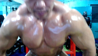 Asian Muscle Daddy Showing Off
