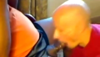 Bald Cocksucker sucks thick daddy bbc