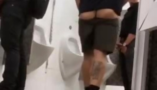 Hot men bathroom action