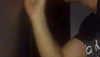 Having Fun In Glory Hole Anonymous guy sucking my dick and me sucking his big dick and taking huge c