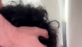 Submissive and obedient sucking his cock