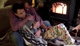 Fuck By The Fireplace- Dad Son