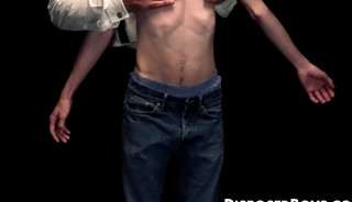 Sexy twink Jaden Dreams groaned in a dildo fucking session with bearded Felix Kampa