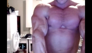 Larry Morrison Naked Flexing and Posing and Jacking Off