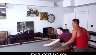 Twink Stepson Fucked By Hunk Stepdad On Pool Table