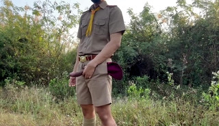 Thai Boy Scout Jerking-off in the Woods
