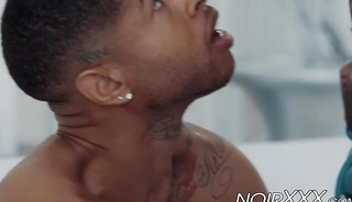 Young black guys kiss and prepare for passionate anal sex