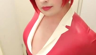 Crossdresser Latex Nurse Corset