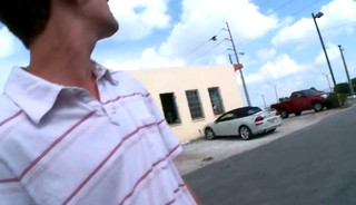 Outdoor fat black cock sucking