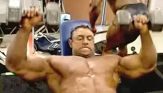 Richard Sosias Lifting Weights and Sexy Posing