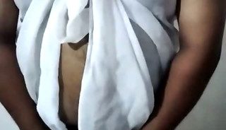 Chubby Cute CD Show her body With cute White dress