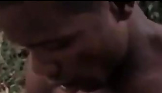 big black meat and moaning boy in tropical forest