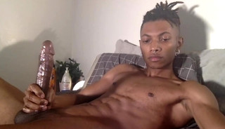 Huge Black Cock Jacking Off