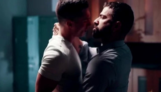 Hunk guys Adam Ramzi and Tristan Hunterx steamy anal sex