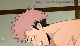 Itadori Fucks Megumi and Cums Inside Ass - Cartoon