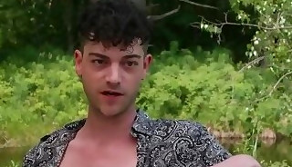 Fucking in the woods. Hot gay sex