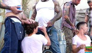 TRAILERTRASHBOYS Eddie Patrick And Greyson Myles Having A Wild Orgy Session