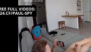 IP Cam caught a guy jerking off in a rented apartment