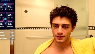 Enjoying Vibrator Inside Ass While Showering