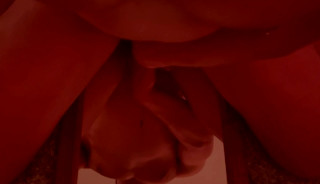335 huge man jerks off while riding a dildo