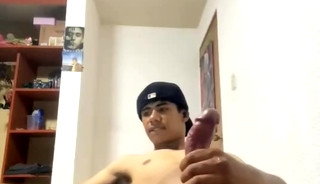 he cums in his room