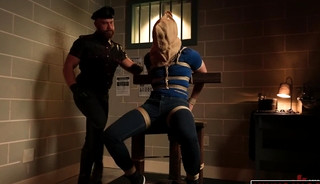 Officer Brogan slaps pinches and strokes David Webbs dick