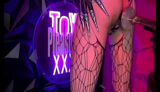 sissy gold and fishnet post