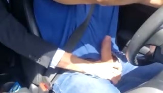 executive having sex in the car