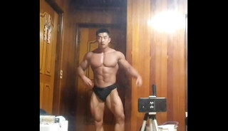 Asian Muscle Jock Private Posing