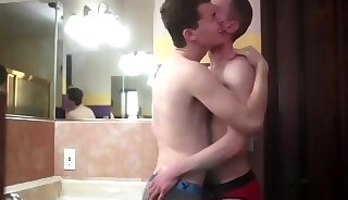 Bad boy with big cock fucking his best friend's younger brother