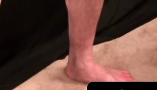 Rough gay flaunts his body and big cock while masturbating intensely